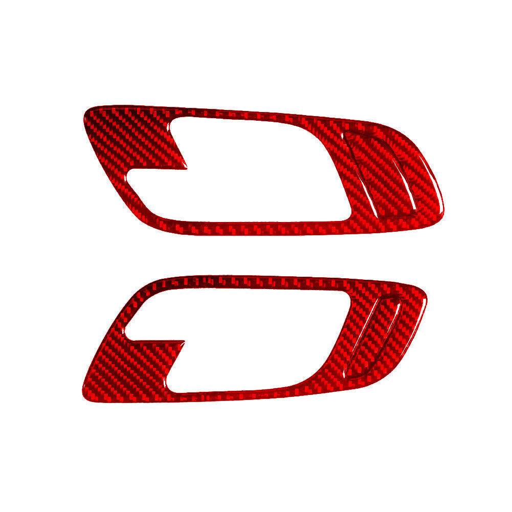 Red Carbon Fiber Front Door Handle Button Trim For Silverado/tahoe/ for sierra 07-14