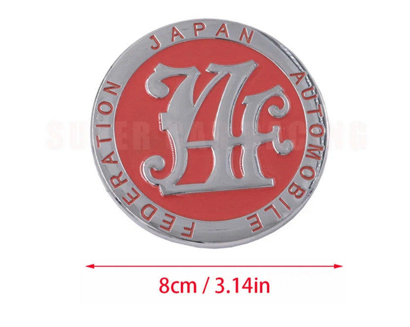 Car grille badge Japan Automobile Federation yellow applicable to for Honda