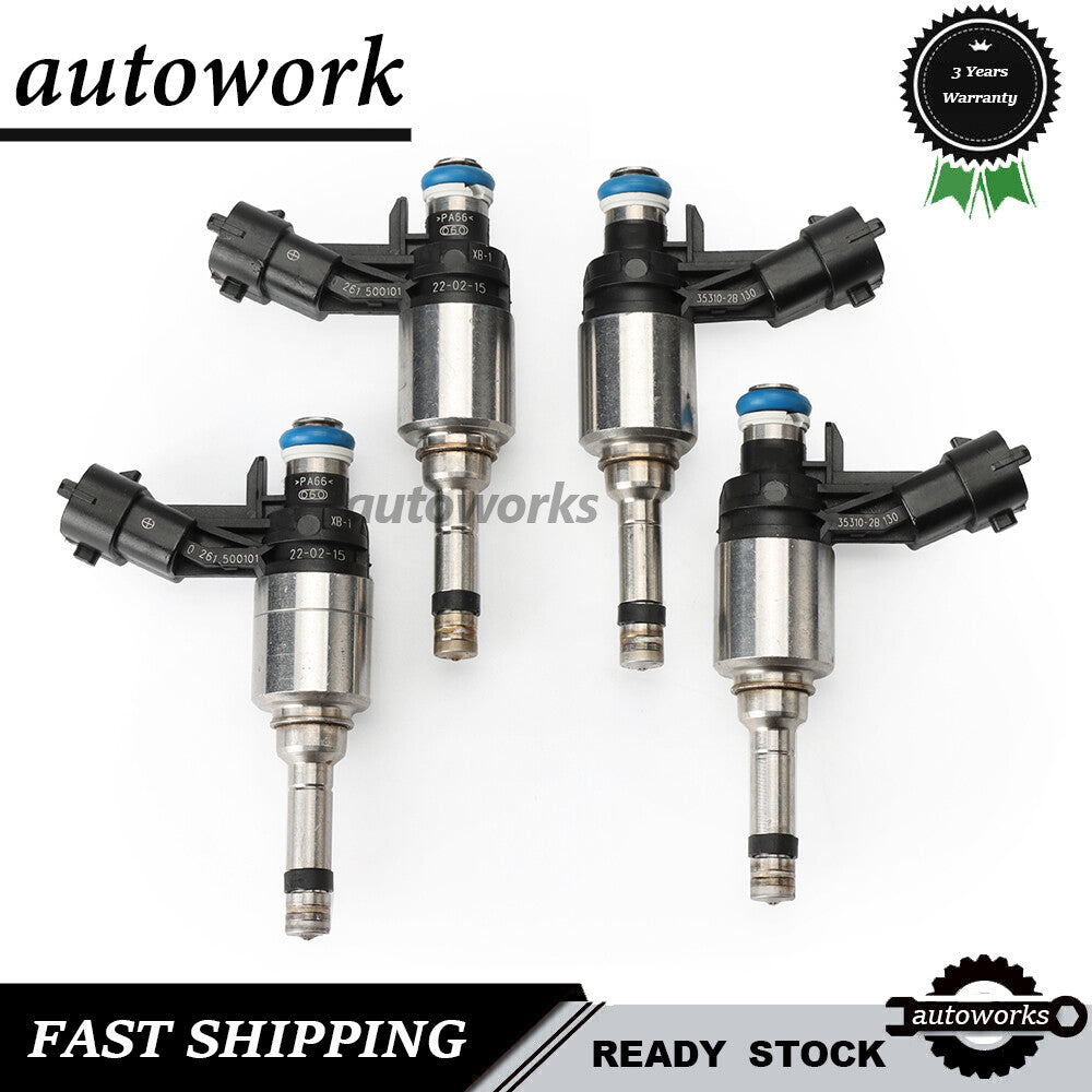 4PCS Fuel injector Fits for Kia Soul 2012 2013-2017 1.6L 35310-2B110 35310-2B130