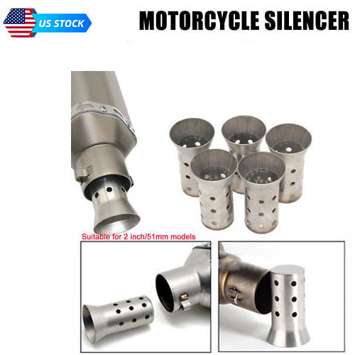 Universal 51mm Slip Motorcycle Pipe Muffler Insert Silencer Accessories Exhaust