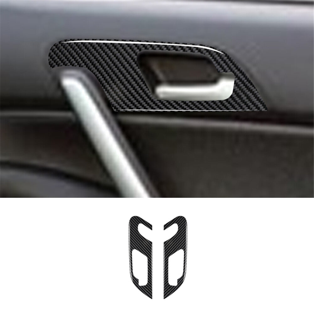 Carbon Fiber Interior Door Handle Panel Cover Trim for Honda for Civic Si 2002-2005