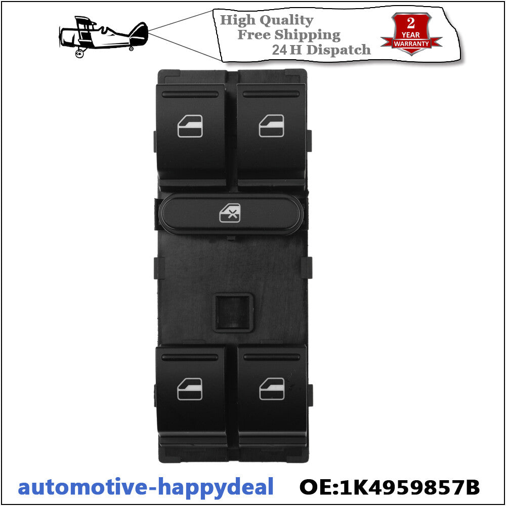 Electric Window Switch for VW for Golf Mk5 Mk6 04-2014 Driver Side 4 Door 1K4959857B