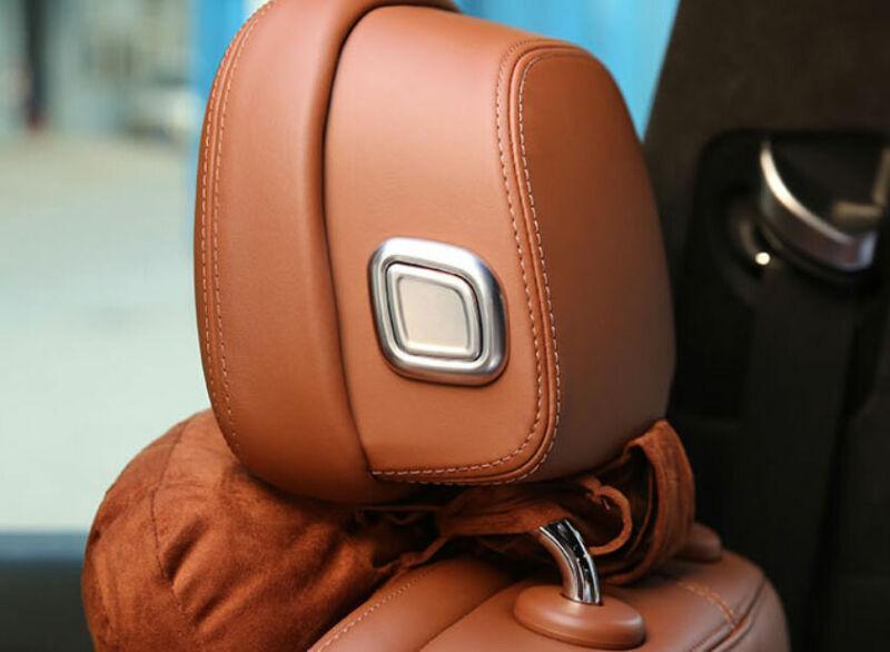 for Maserati Ghibli 2014-2021 ABS Silver for Seat Headrest Button Switch Ring Decor