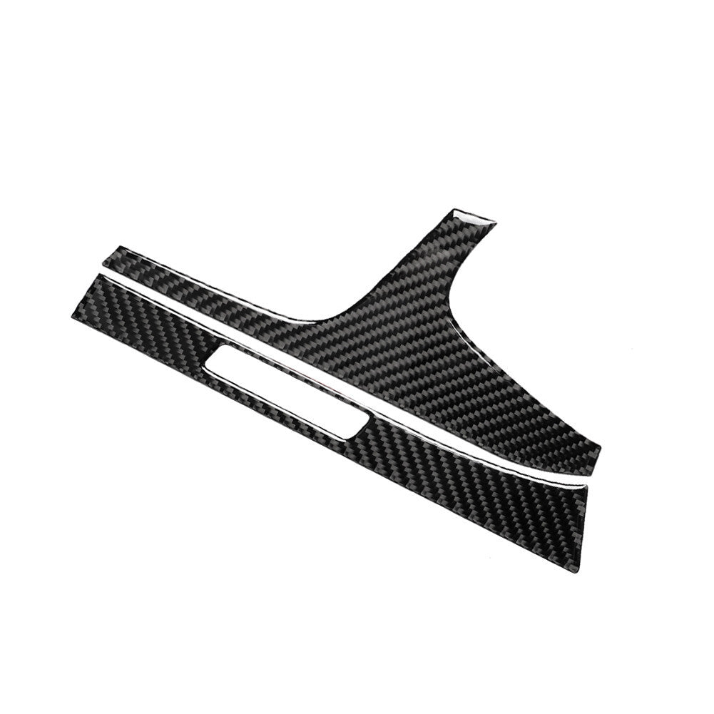2Pcs Red Carbon Fiber Interior Driver Dashboard Cover Trim for Audi Q7 2016-2019