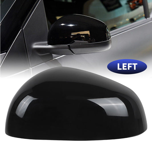 Left Driver Side Wing Mirror Cover Cap Glossy Black for Smart Fortwo 2015-2024