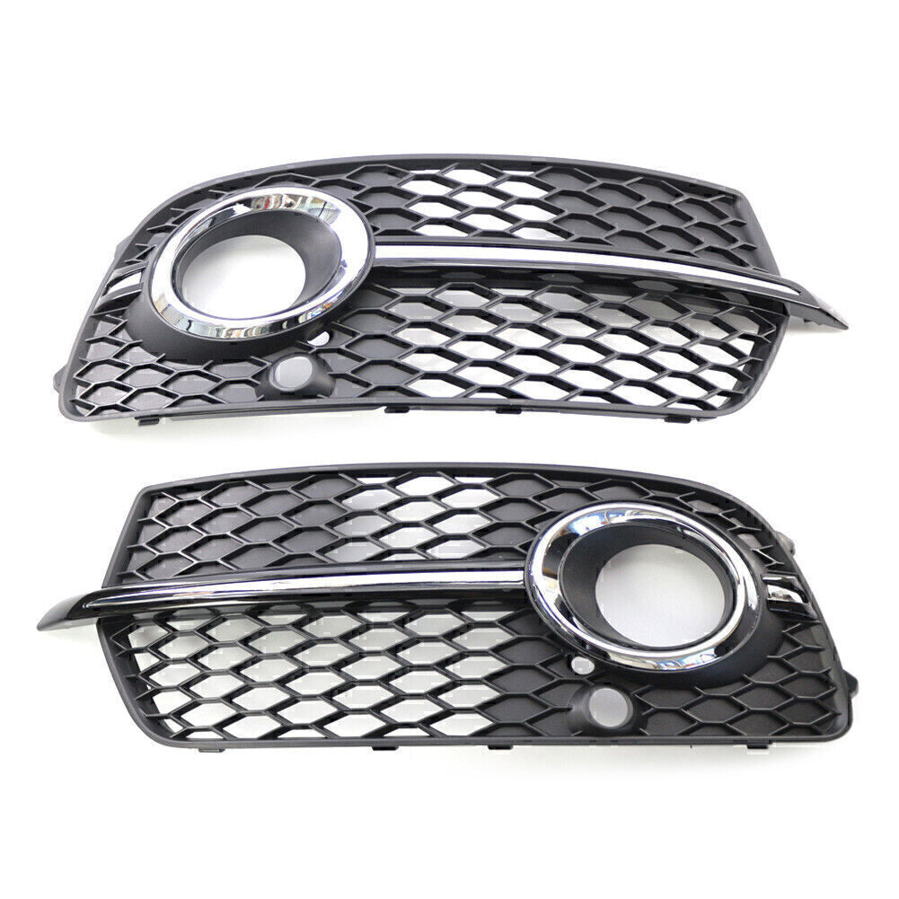 1 Pair Front Fog Lamp Grill Cover Chrome Trim for Audi Q5 2013-2017