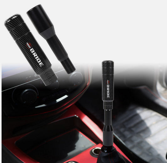 Car manual gear shifter extender for brides, black carbon fiber, suitable for Honda for Acura