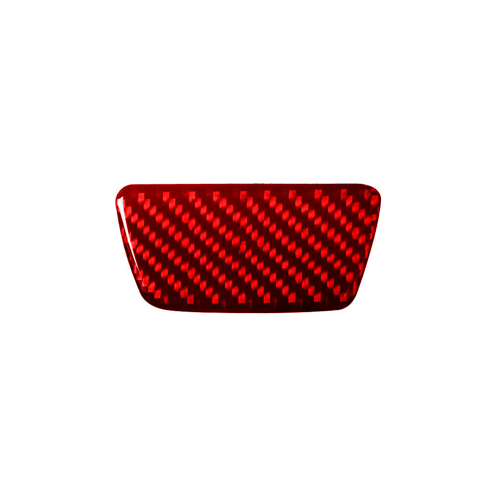Red Carbon Fiber Interior Glove Box Handle Cover Trim for Ford Fiesta 2011-2015
