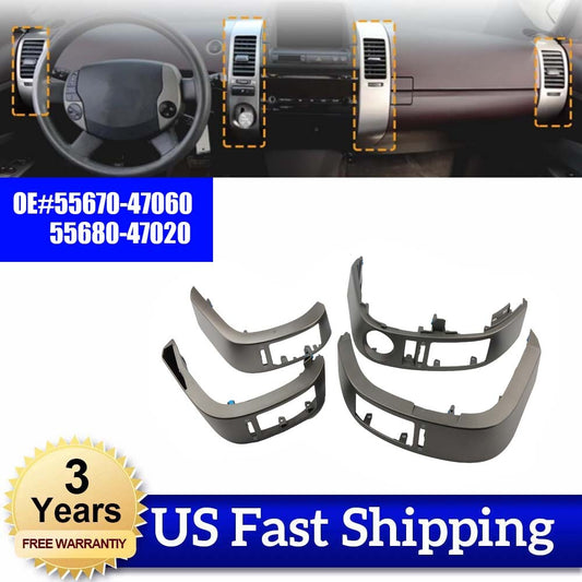 4X Center Inner A/C Dash Air Vent Cover Trim for Toyota Prius 2004-2009 05 06 07