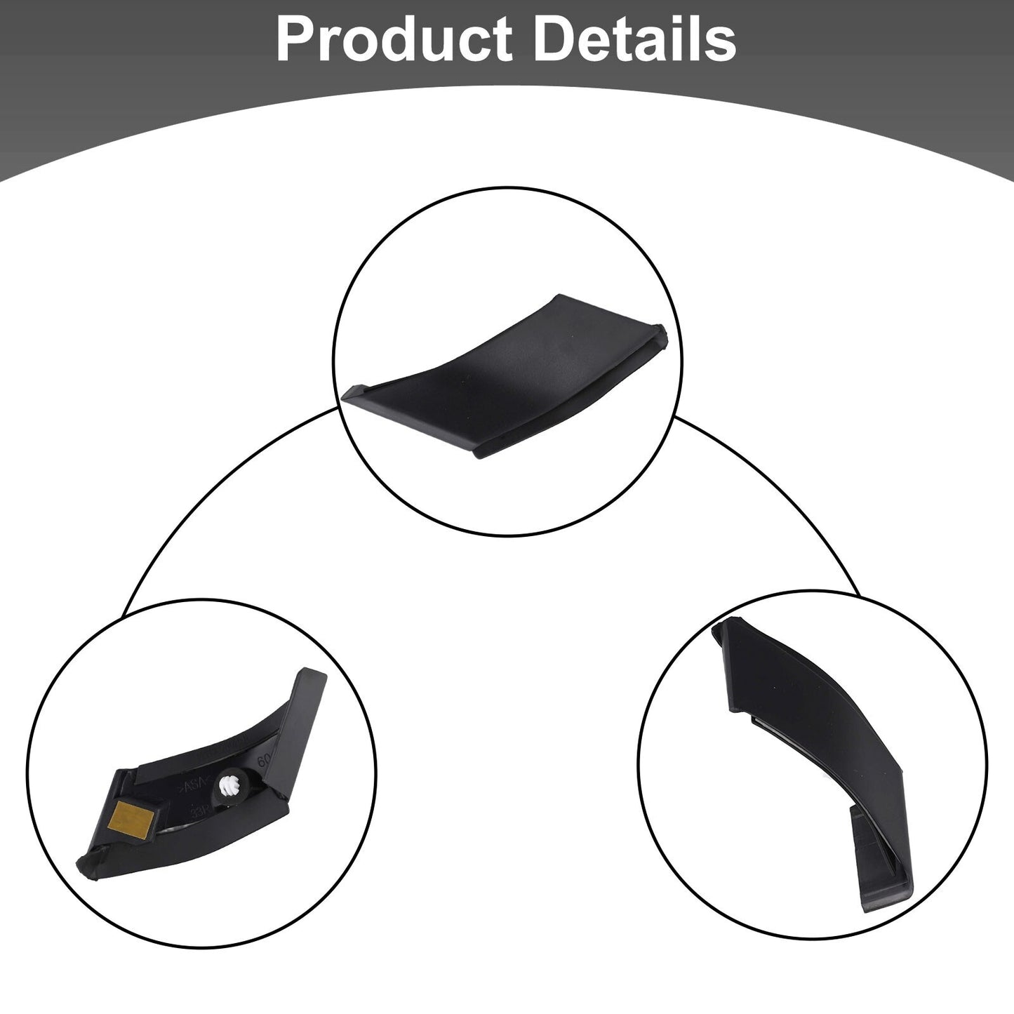 Black ABS Right A pillar Trim Panel Cover for Toyota For RAV4 2019 2023