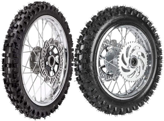 60/100-14 + 80/100-12 front and rear tires and rims SSR 125cc Taotao 110cc Pit bicycle