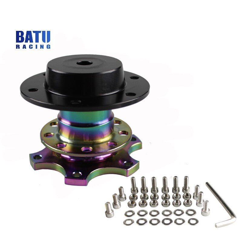 Universal Steering Wheel Snap Off 6-holes Quick Release Hub Adapter Boss Kit