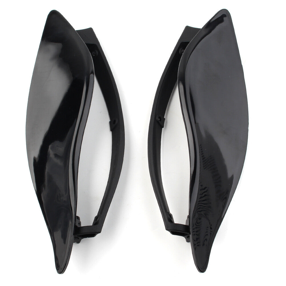 2x Black Adjustable Fairing Air Deflectors for Harley Batwing Street Glide