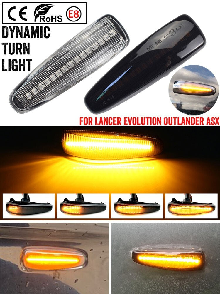 Dynamic Side Marker Turn Light for Mitsubishi Lancer Evolution Outlander Mirage