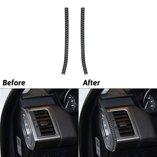 2x Carbon Fiber Dash Air Vent Strip Cover Trim For Land for Range Rover Sport 14-17