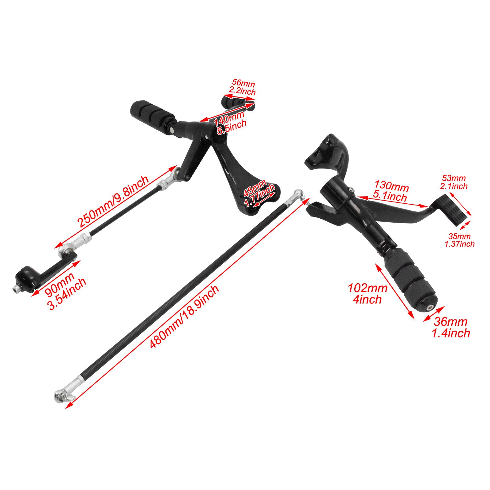 Forward Controls Foot Pegs Levers Linkages for Harley Sportster 883 1200 04-13