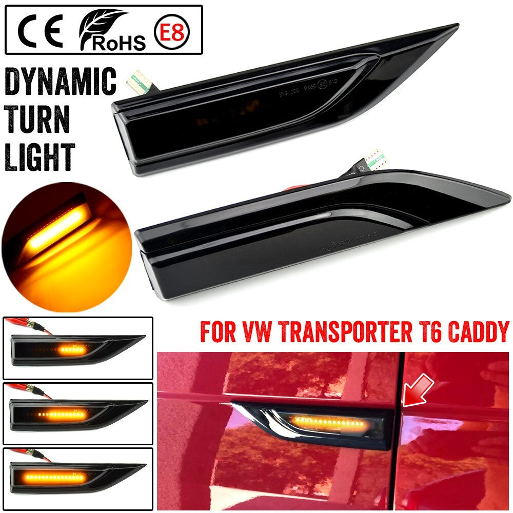 Dynamic Side Marker Turn Light for VW Transporter/Multivan T6 2015-2019 Caddy 2K