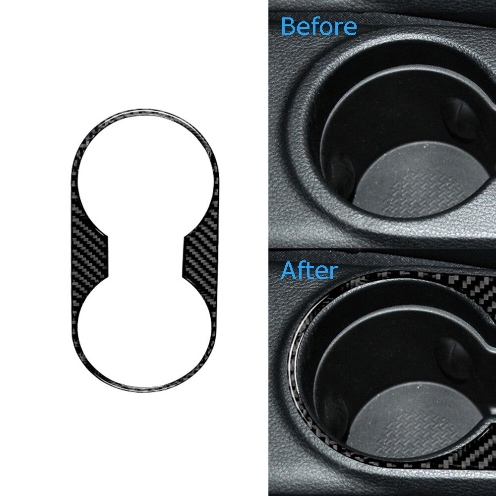 Carbon Fiber Watercup Panel Holder Cover Trim for Jeep for Wrangler JK 2011-2017