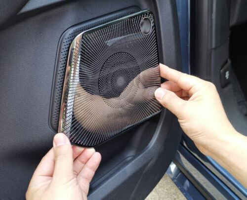 Black Titanium Inner Door Speaker Cover Trim Fit for Ford Escape Kuga 2020-2021
