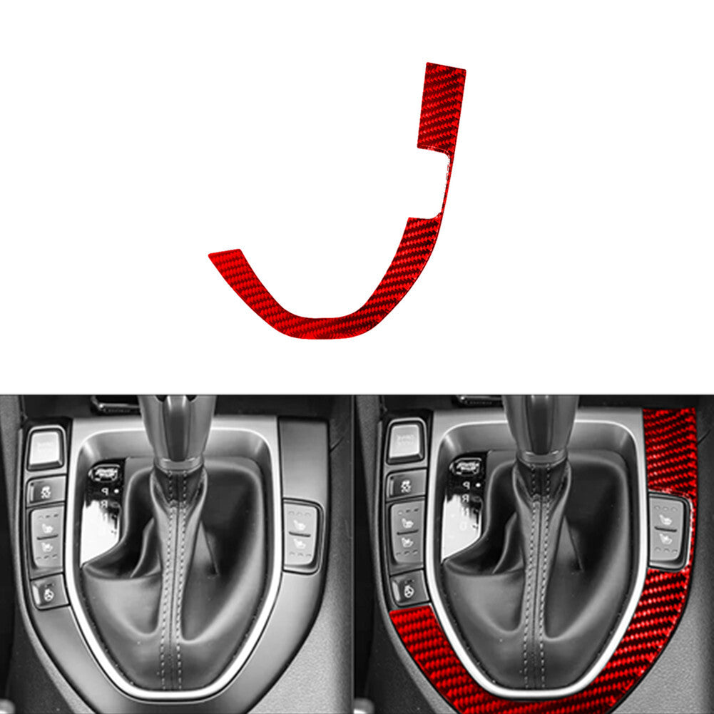 Red Carbon Fiber Gear Shift Outer Strip Cover for Hyundai for Veloster JS 2019-2022