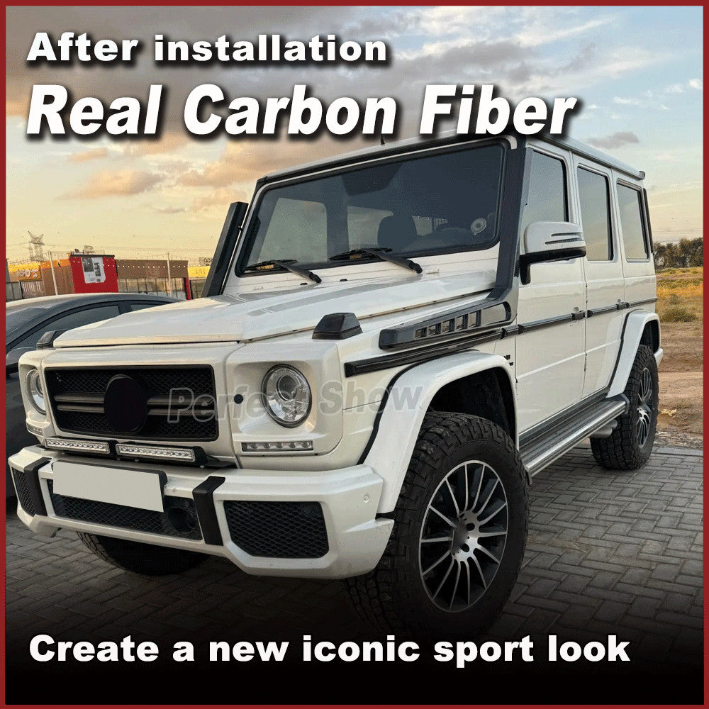 for Benz G Wagon W463 G500 G550 G55 G63 G65 04UP Air Intake Snorkels REAL CARBON