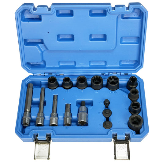 17-piece brake caliper socket set, wrench set, drill bit tool kit suitable for Audi / for Volkswagen / for BMW ...