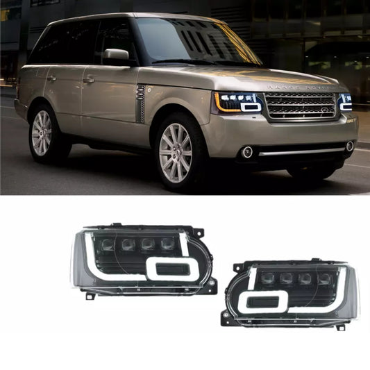 for Land Rover for Range Rover L322 2010-2012 Upgrade 2018+ Style LED Headlamp (L+R)