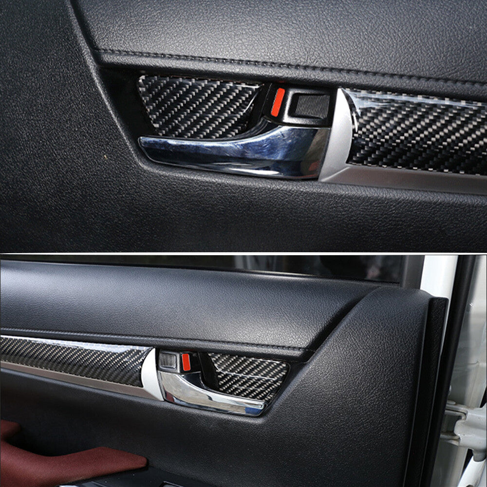 Kit For T@yota Hilux Revo 2015-2021 Carbon Fiber Interior Door Handle Bowl Cover