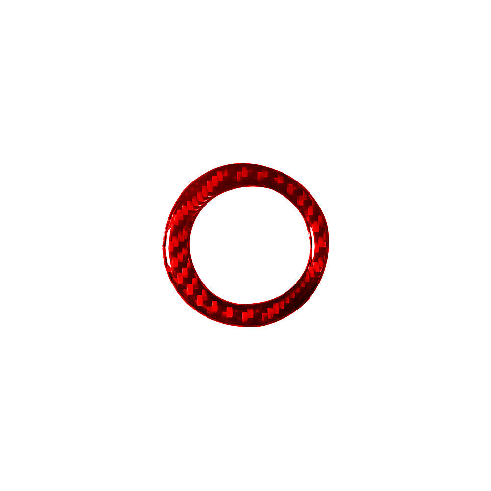 Red Carbon Fiber Ignition Button Cover Trim for Mitsubishi Outlander 2014-2016