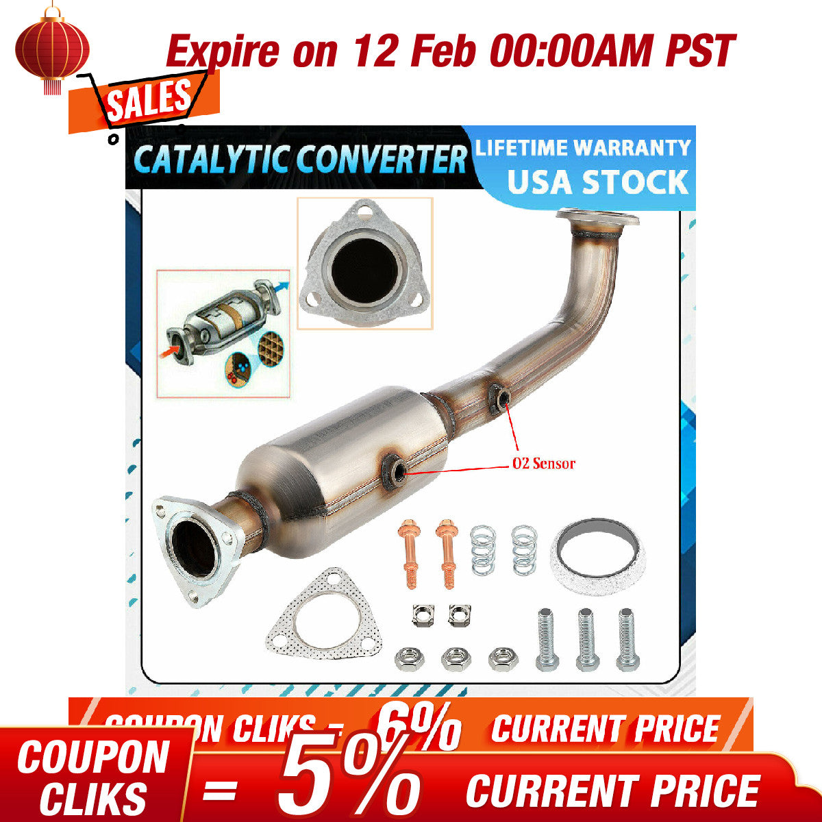 for Honda CRV CR-V 2.4L Catalytic Converter 2007-2009 Direct Fit US