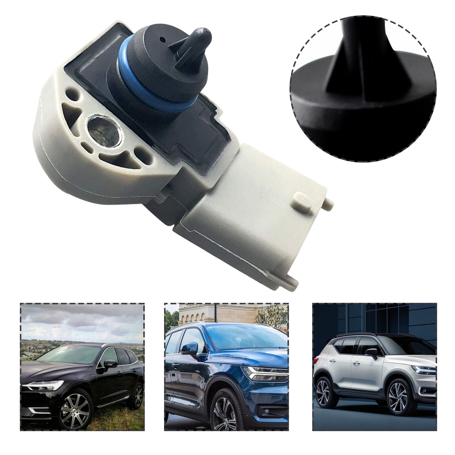 fit for Volvo XC90 XC70 XC60 V70 V50 S80 S60 Fuel Pressure Sensor on Fuel Rail AT