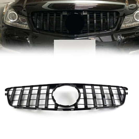 GTR Style Front Bumper Hood Radiator Grille Fit for Benz C Class W204 2007-2014
