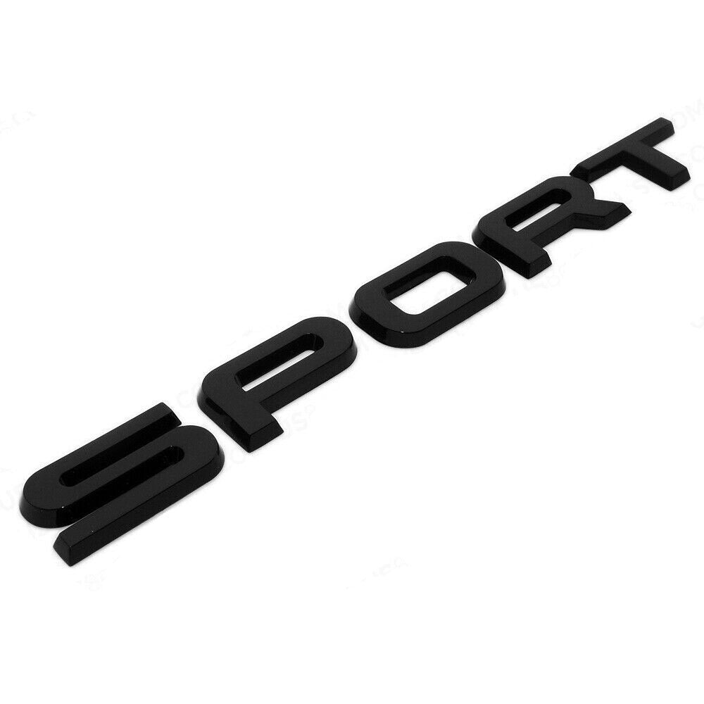 Gloss Black Sport Tailgate Emblem Badge for Range for Land Rover Fender Rear
