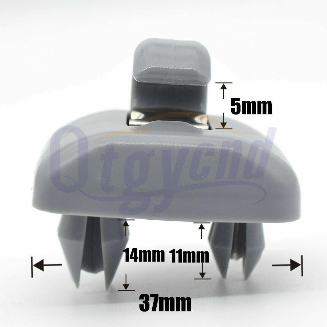 2Pcs Sun Visor Clips for Audi A4 A5 A7 Q3 Q5 B6 B7 B8 S4 S5 TT 8U0857562A Grey