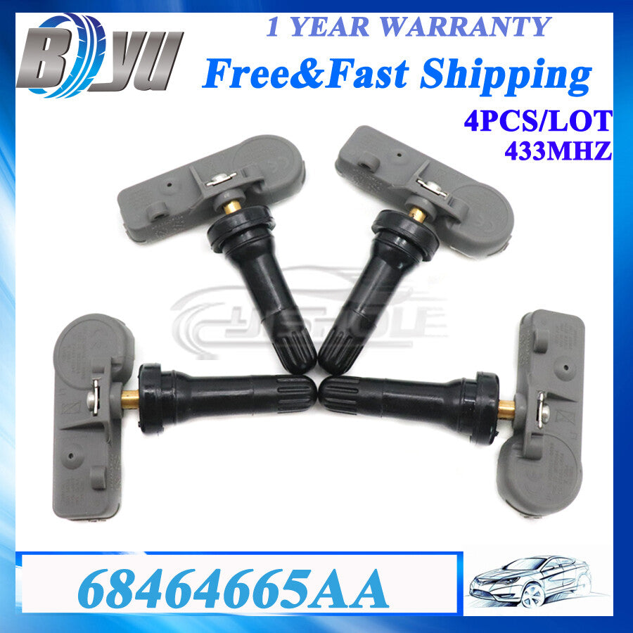 Set of 4 68464665AA For 2020 for Jeep Gladiator Tire Pressure Sensor TPMS New