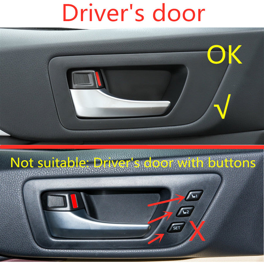 for Toyota Highlander 2017-2019 Carbon Fiber Car Door Handle Bowl Cover Trim 4PC