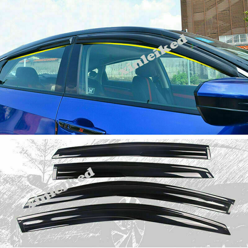 for Honda for Civic Sedan 2016-2021 ABS Door Window Vent Visor Shade Sun Rain Guards