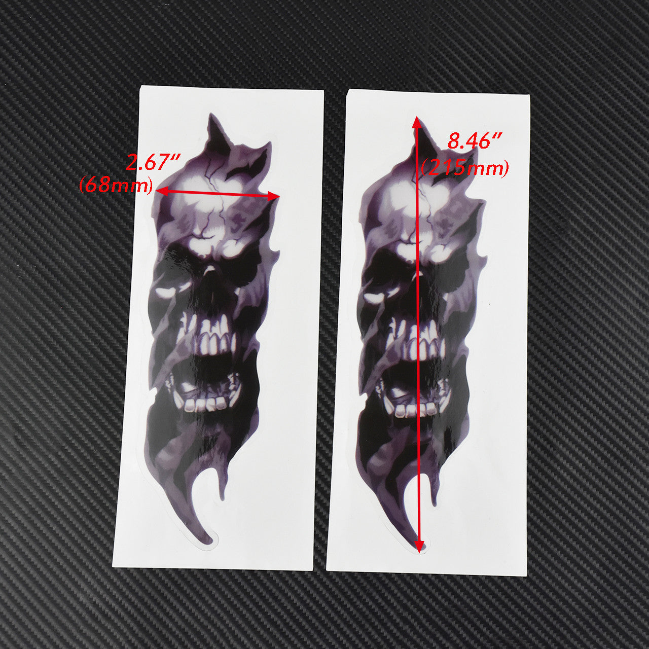 Motorcycles Skull Fork Decals Graphic Fit for Harley Dyna for Yamaha for Suzuki 1 Pair