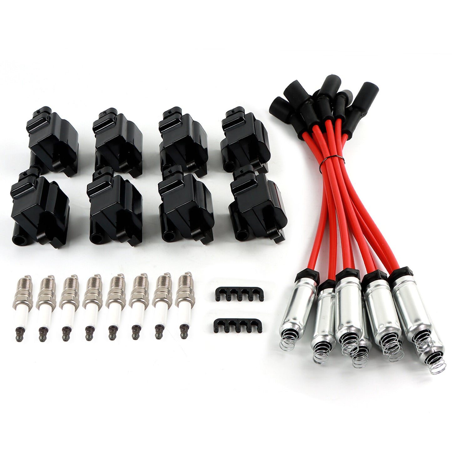 Ignition Coil + Iridium Spark Plug+ Wire for Chevy for GMC 4.8L 5.3L 6.0L 8.1L UF271