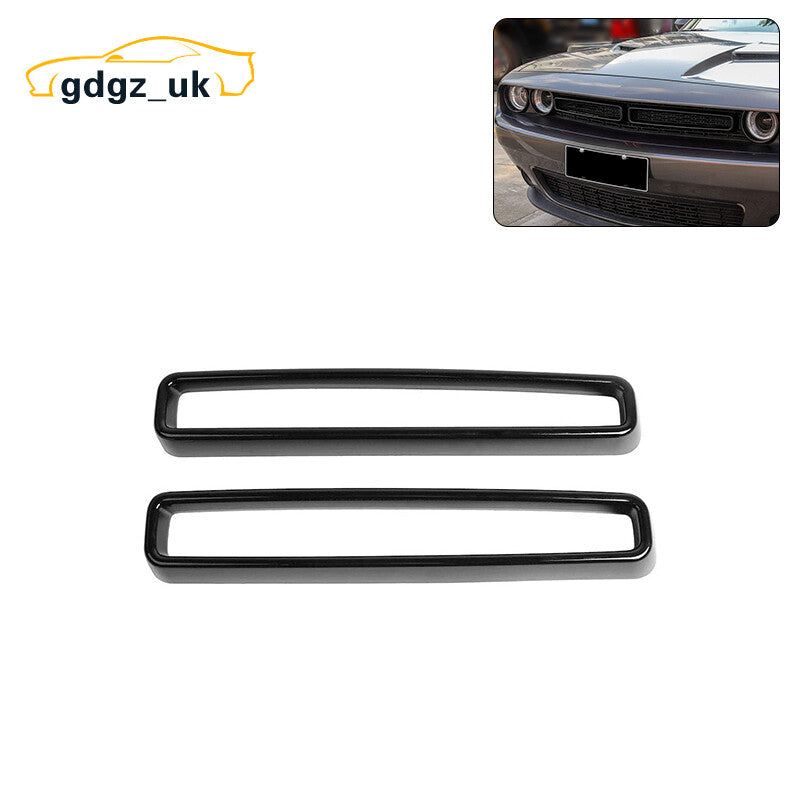 2¡ÁFront Grille Radiator Grille Inserts Grillwork Trim for Dodge for Challenger Black