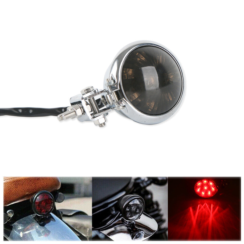 Motorcycle Rear Tail Light Brake Stop Running Lamp LED For Cafe Racer Bobber