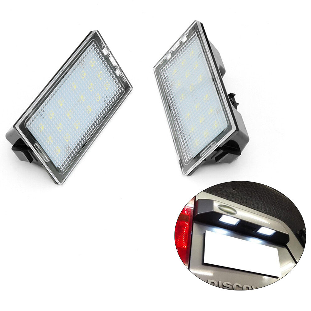 2Pcs Rear Led License Number Plate Lights Lamps for Land Rover Discovery 3 4