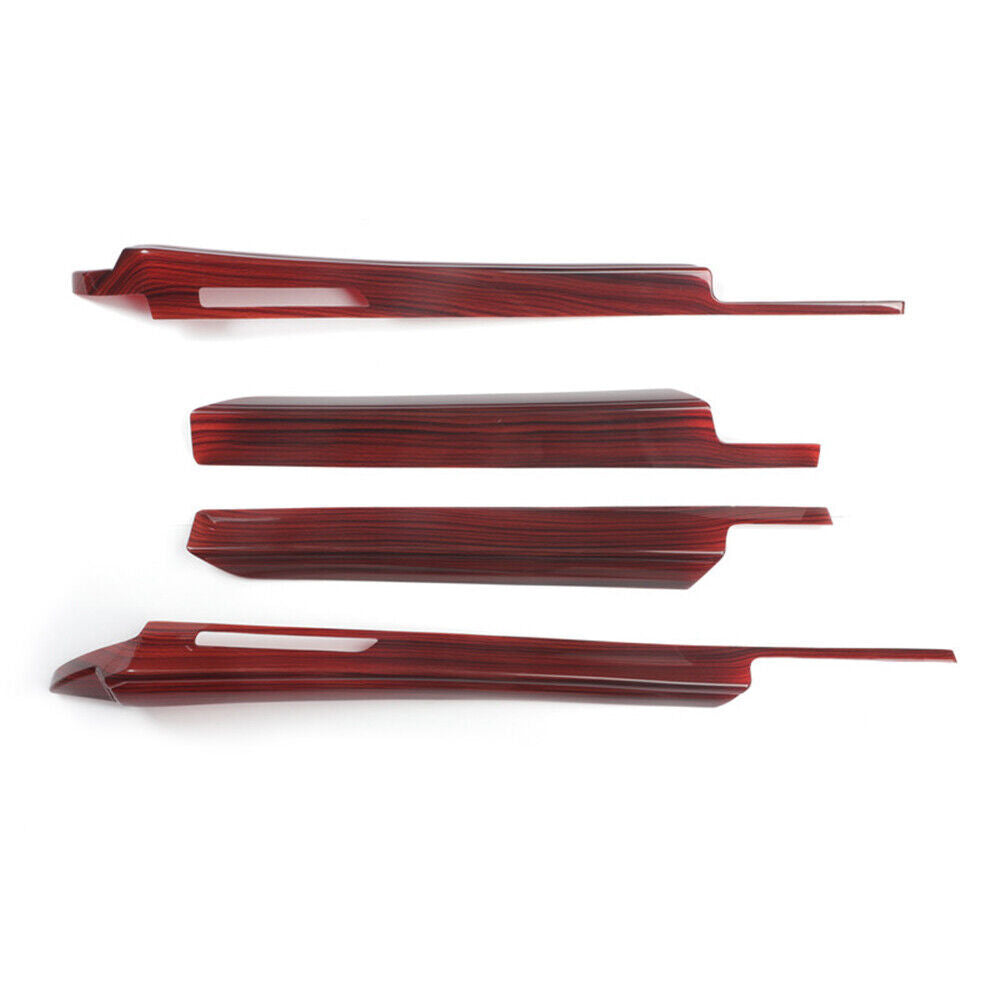 Car Inner Door Panel Cover Trim Interior 4PCS Fit for Lexus for ES 2015-17 Red Wood
