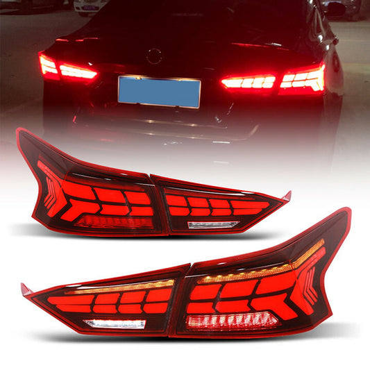 2pc LED Rear Red Lamp Tail Lights for Nissan Altima Sequential Signal 2019 -2021