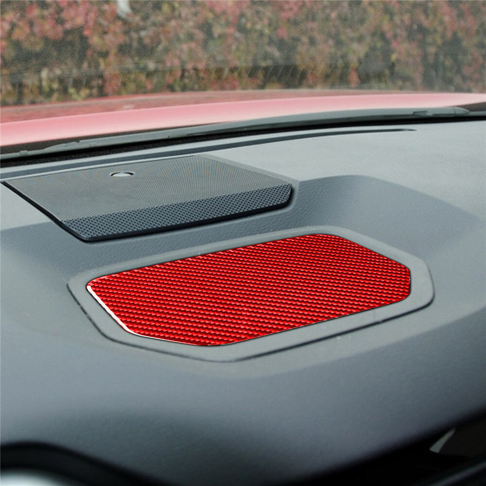 Red Carbon Dashboard Storage Box Slot Mat Panel Trim for T@yota Tundr@ 2014-2021