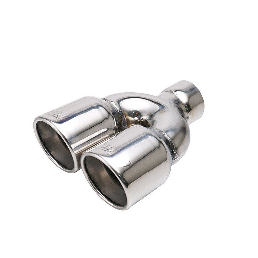67mm ID 3.5 OD Black Exhaust Pipe Tips Universal Dual Tip Stainless Steel Tip