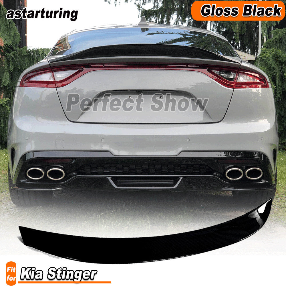 Fit for Kia Stinger 2018-2023 Gloss Black Rear Trunk Blade Spoiler Boot Wing Lip