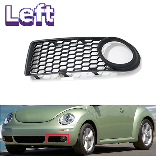 Left Mesh Grille Front Bumper Fog Lamp Cover Frame for VW Beetle/Cabrio 06-11