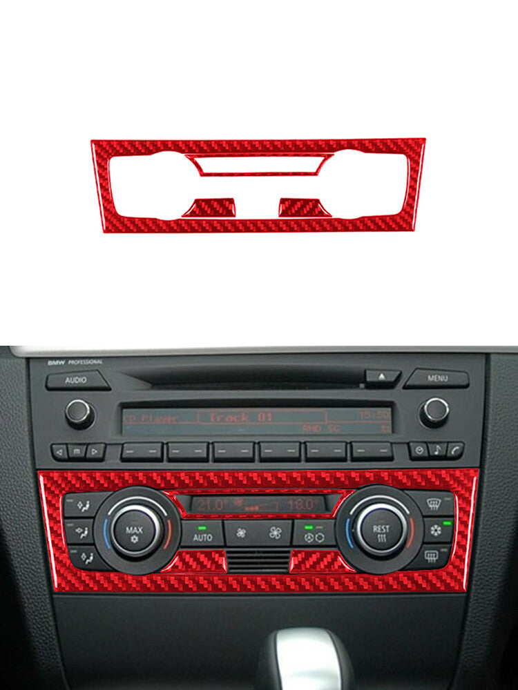 Air-Con Control Trim Cover B for BMW 1 Series Convertible E82/E88 2008-2013 Red