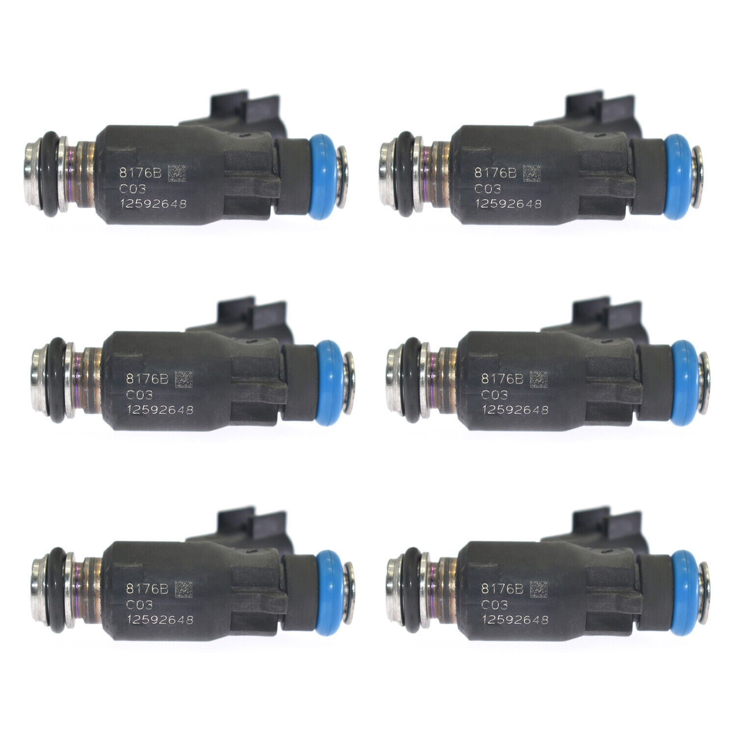 Set of 6 Fuel Injectors For 2006-2010 for Chevrolet Impala 3.5L, 3.9L V6 12592648